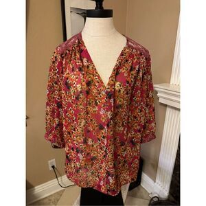 Fig and flower Anthropologie blouse large